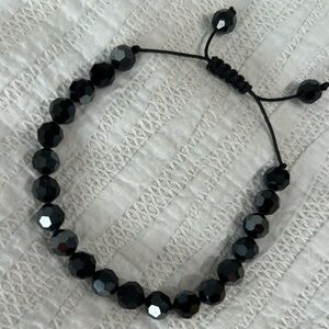Black Crystal Beaded Bracelet